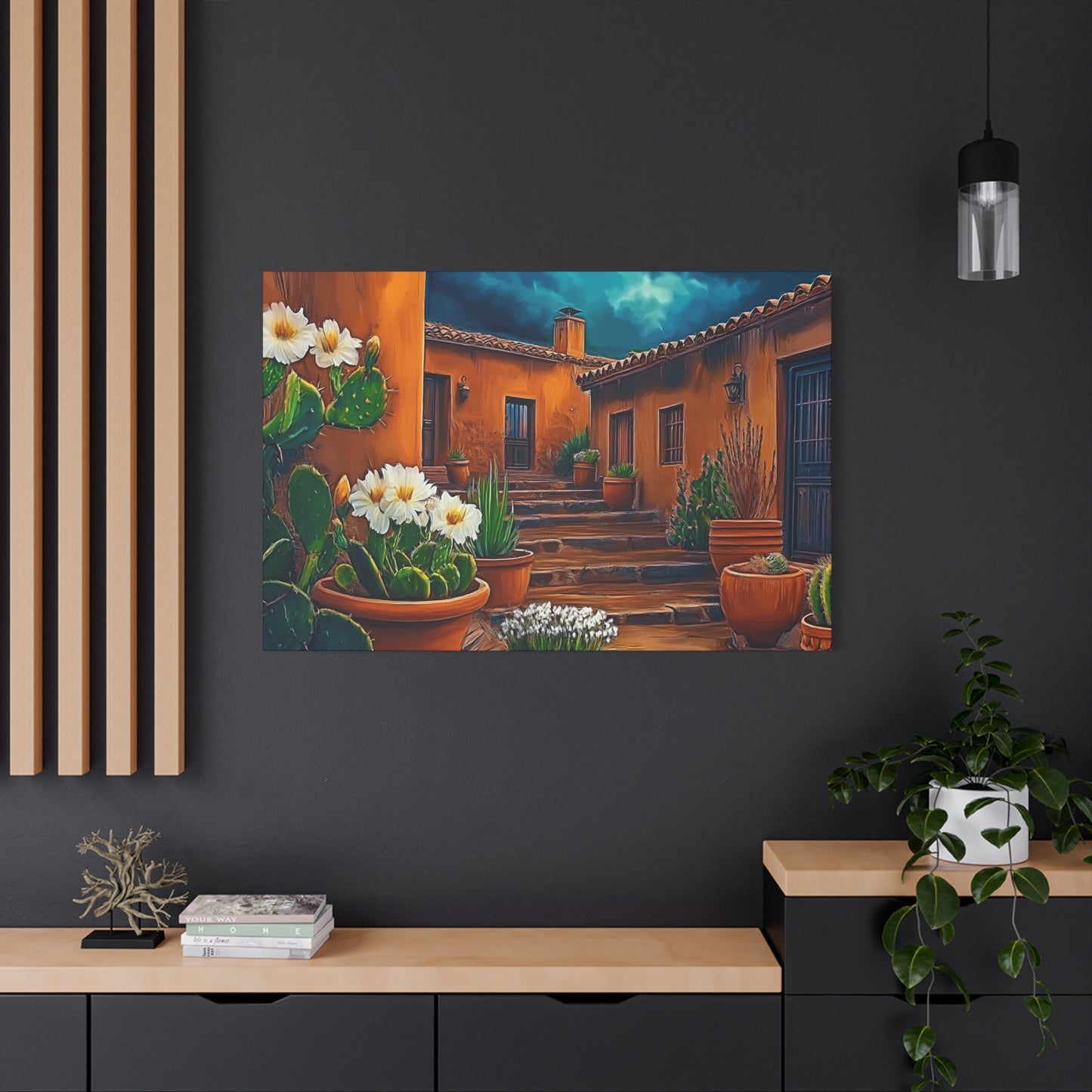 NM Pueblo Cacti White Flower