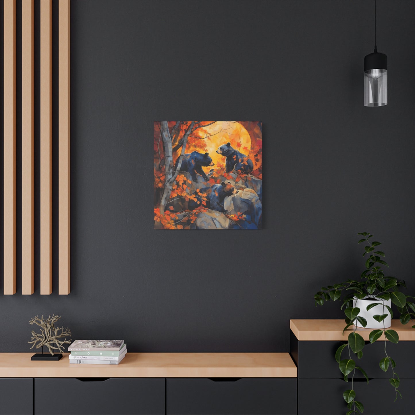 Autumn Bears Canvas Art