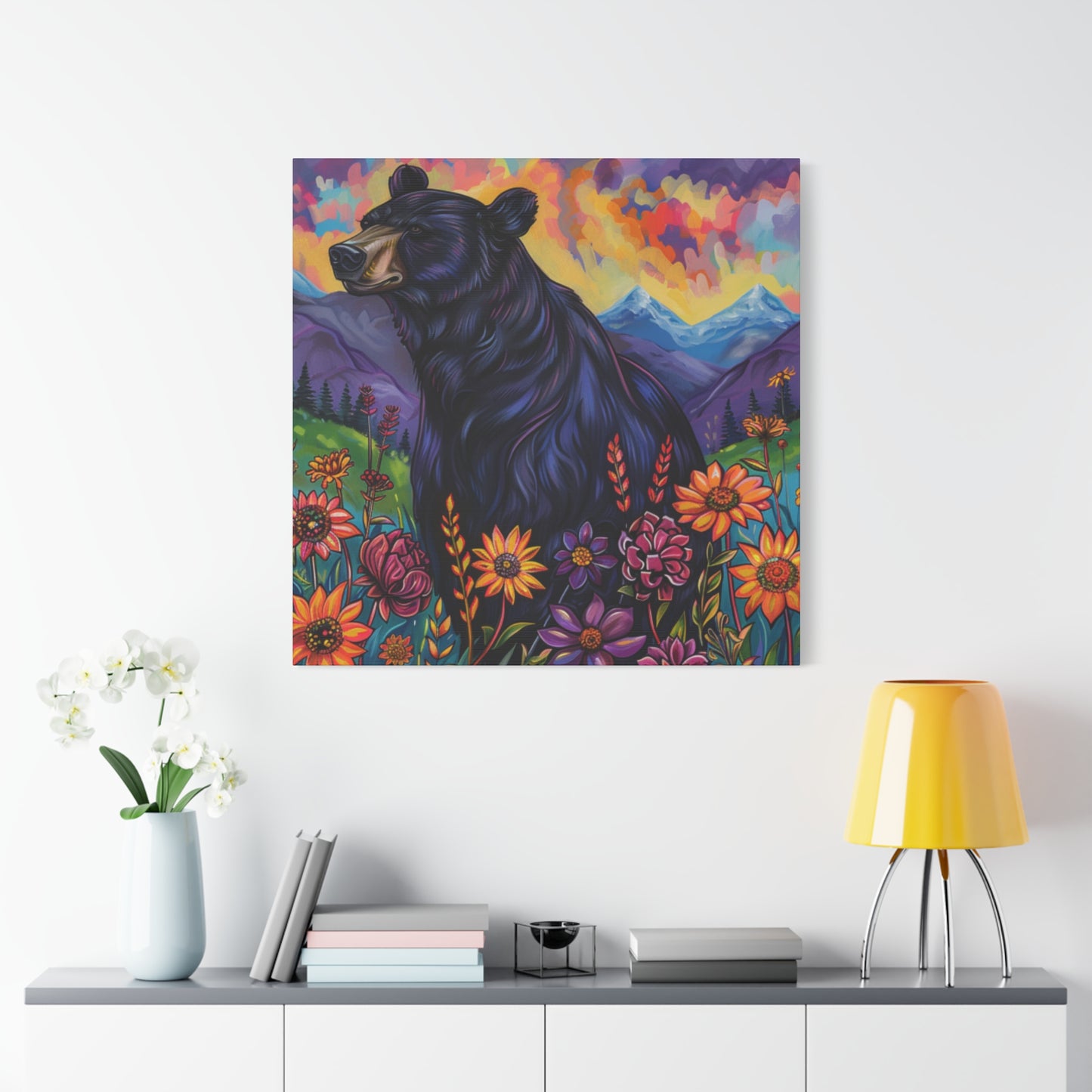Black Bear Purple Mountains