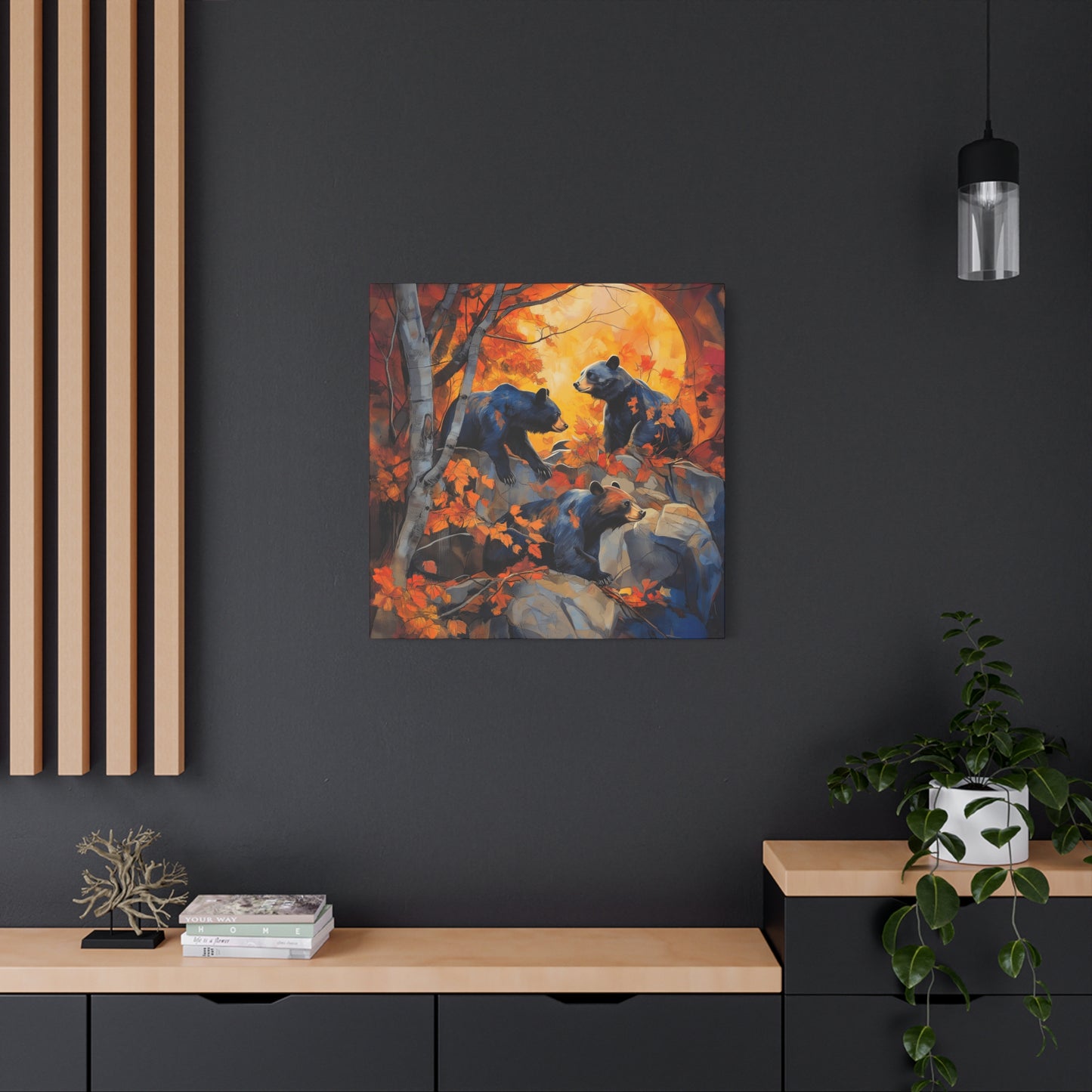 Autumn Bears Canvas Art