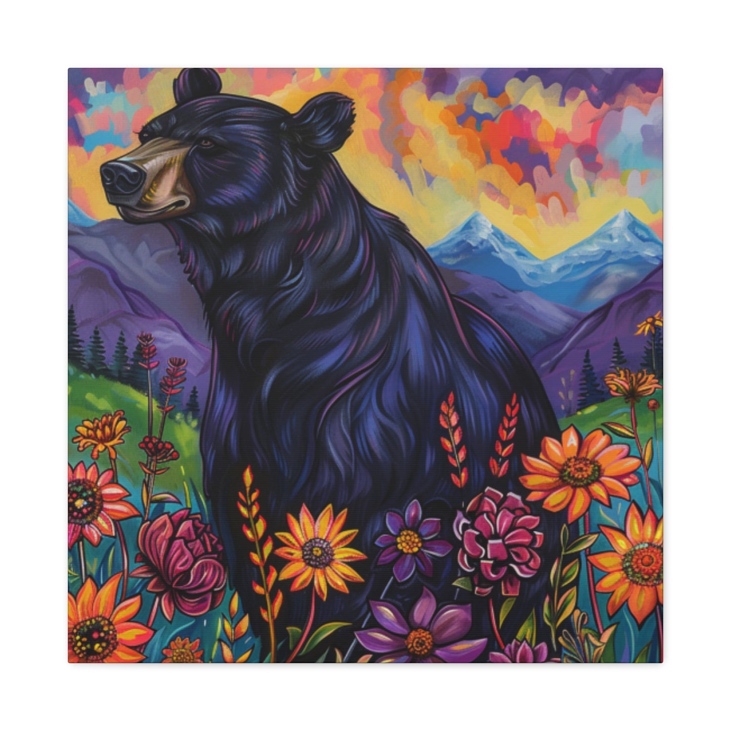 Black Bear Purple Mountains