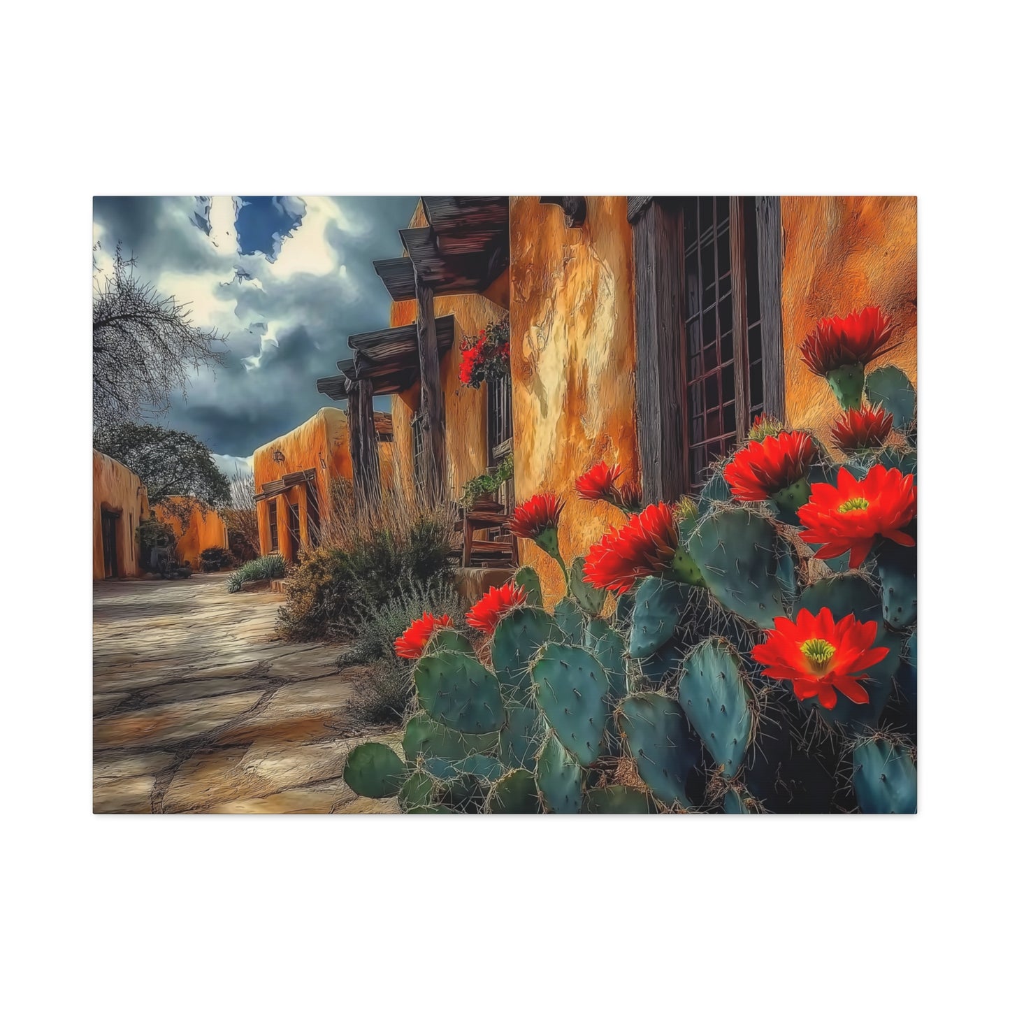 NM Adobe Red Flowers V1