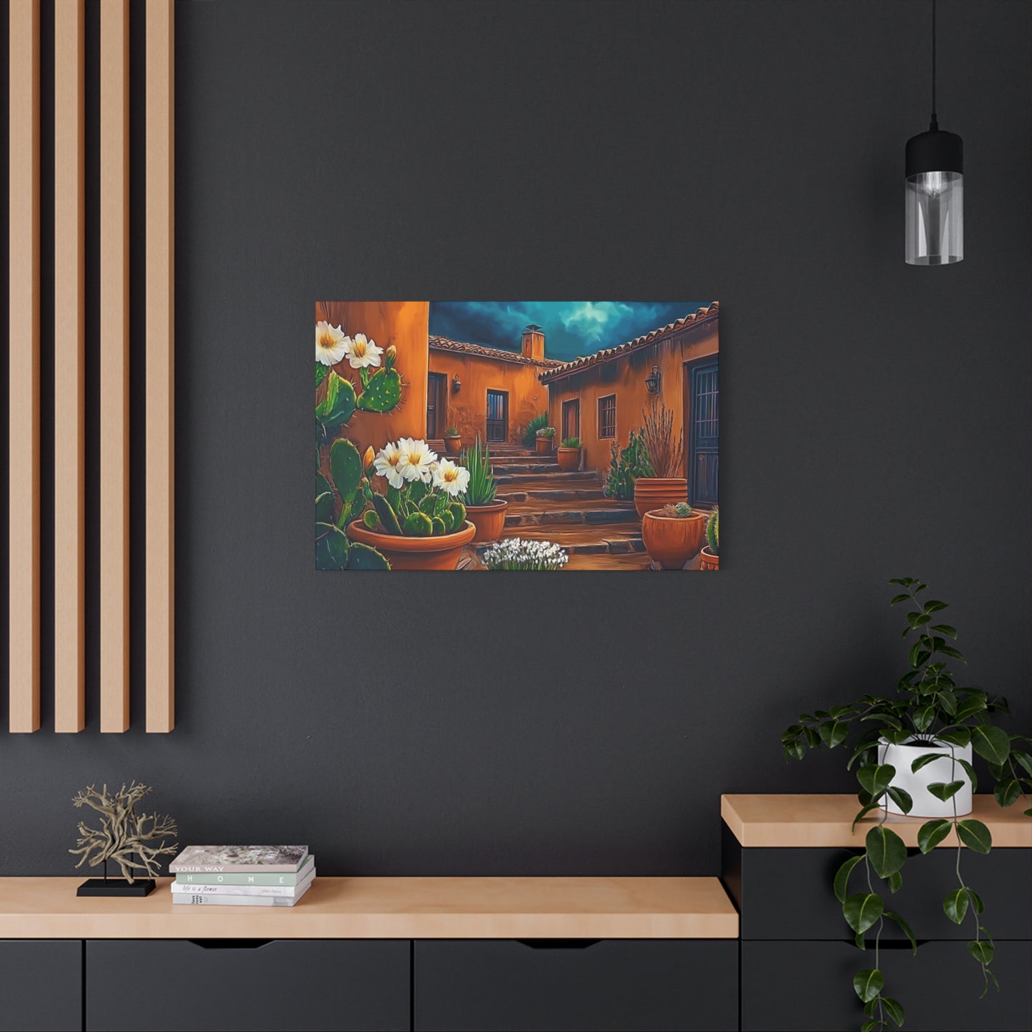 NM Pueblo Cacti White Flower