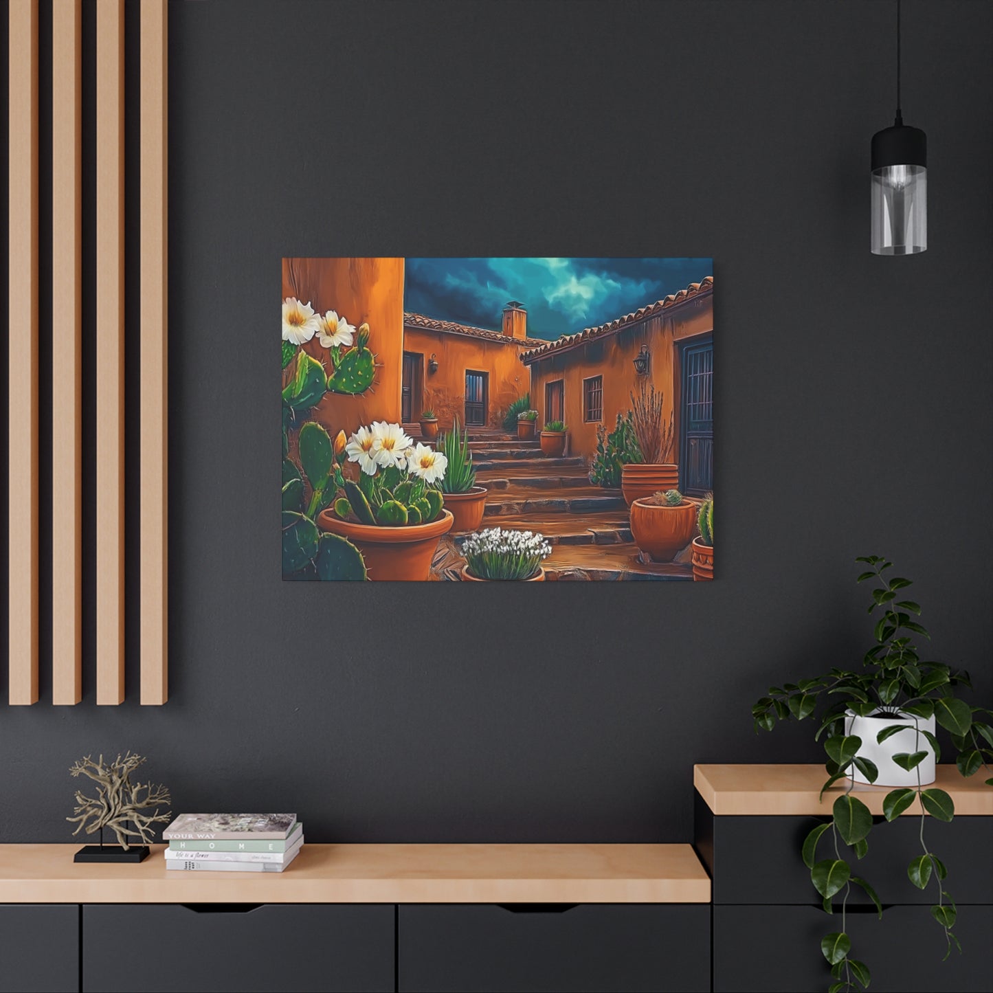 NM Pueblo Cacti White Flower