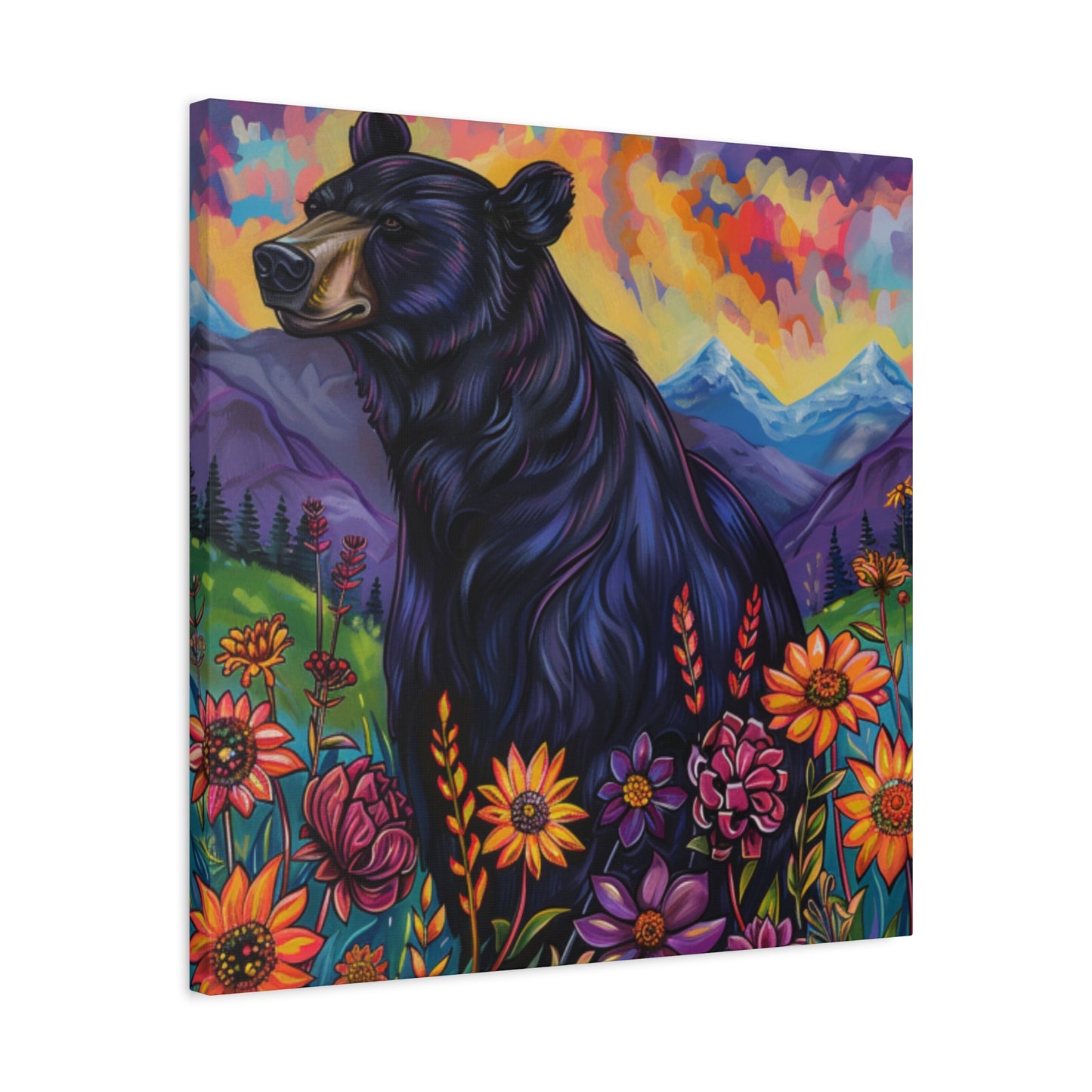 Black Bear Purple Mountains