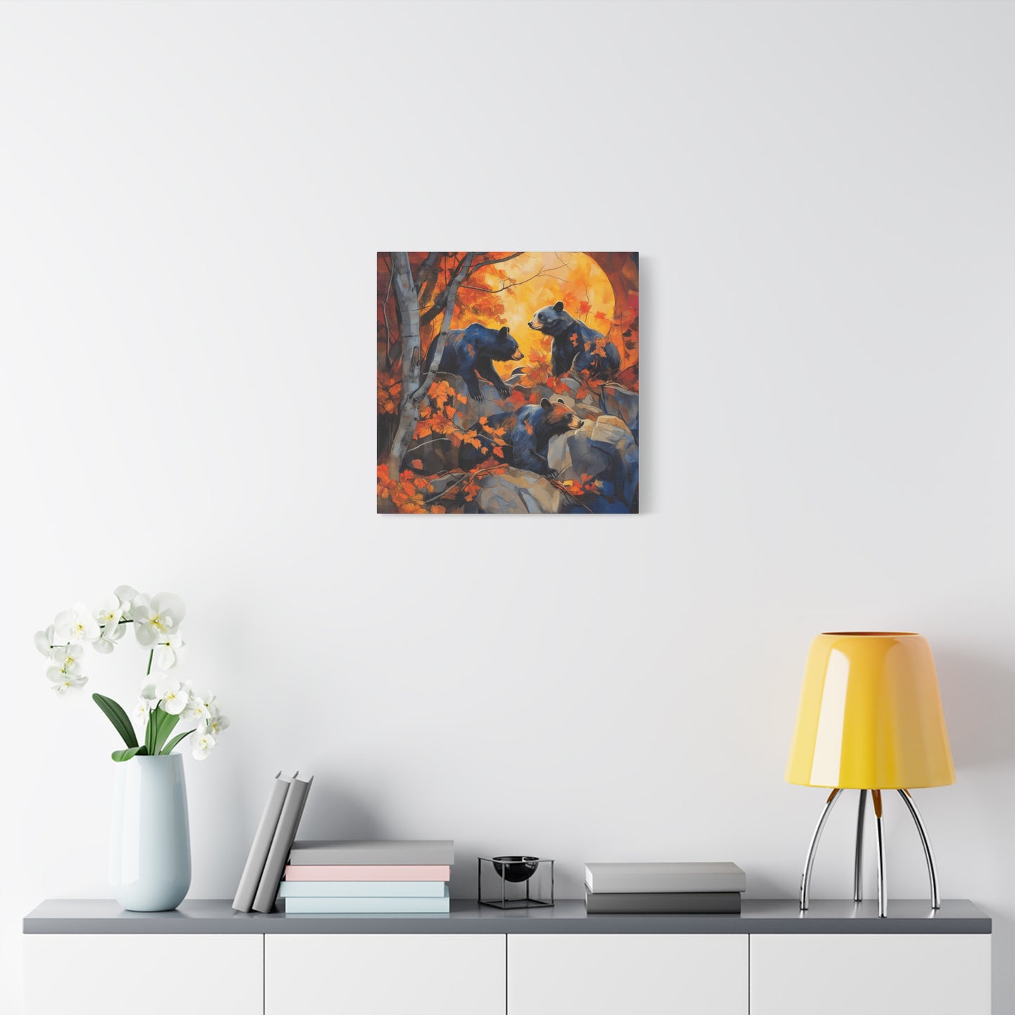 Autumn Bears Canvas Art