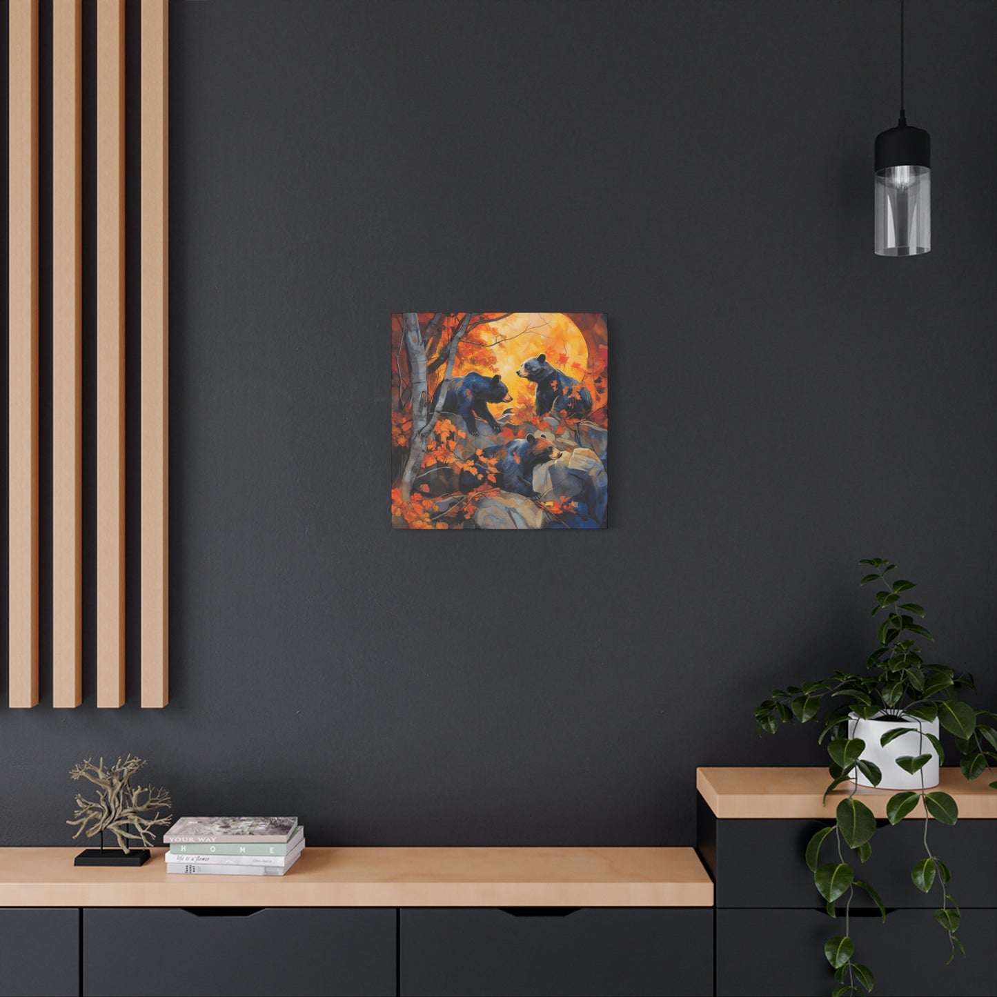 Autumn Bears Canvas Art